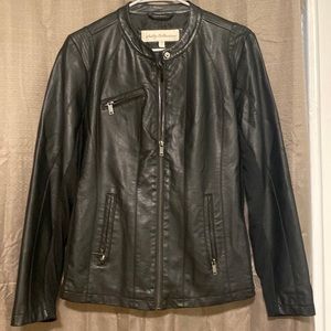 Sebby Collection black leather jacket